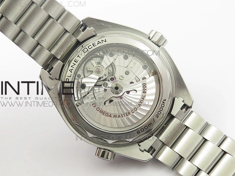 Planet Ocean 43.5mm SS VSF 1:1 Best Edition Black Ceramic Bezel and Dial on SS Bracelet A8900 Super Clone